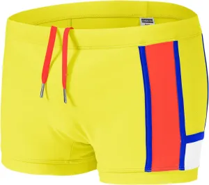 ZONBAILON Mens Swim Trunks with Front Pad Pocket Bathing Suit Swimwear Brief Square Leg Board Short S-2XL