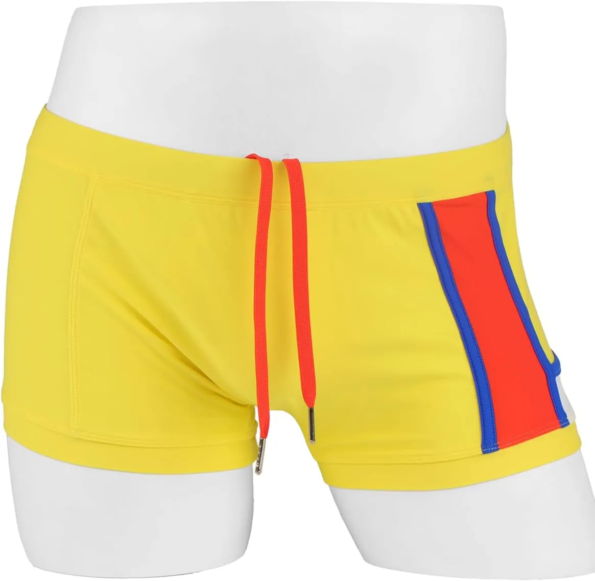 ZONBAILON Mens Swim Trunks with Front Pad Pocket Bathing Suit Swimwear Brief Square Leg Board Short S-2XL