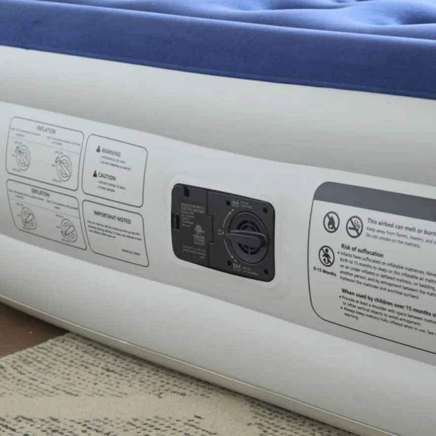 ZUN (Full)1 PC Pillow Top Plush Queen Air Mattress With Built-in High-Speed Pump Best For Home or 86730775